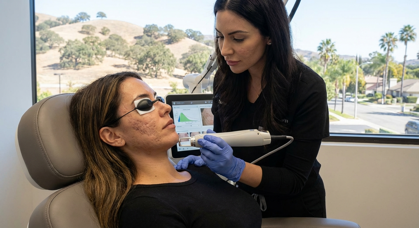 Laser treatments for acne scars and skin texture improvement in Woodland Hills